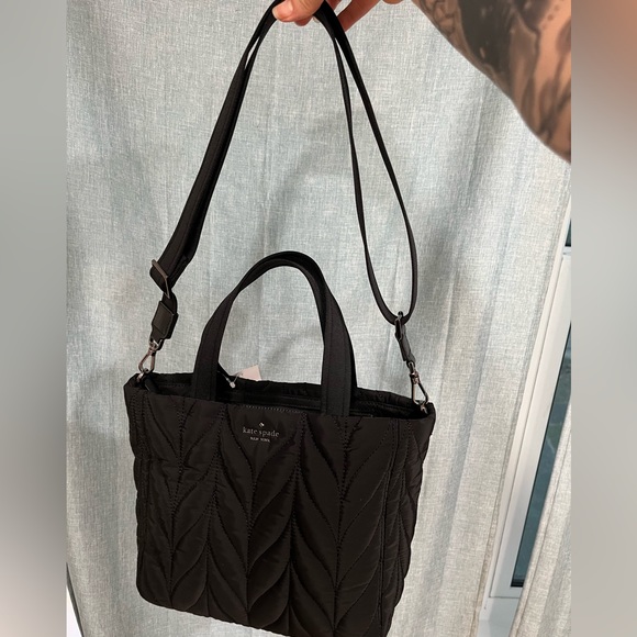 NWT Kate Spade Ellie Small Tote, Black Quilted Nylon, WKRU5824 - Picture 12 of 12